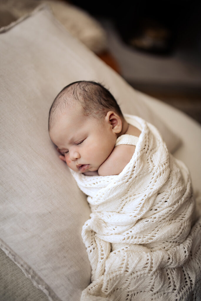 Newborn Baby Sleeping during In Home Newborn Photoshoot in Hawkes Bay NZ